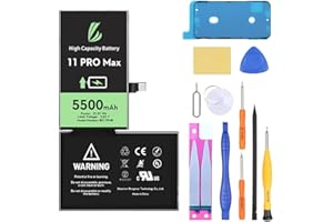 LL TRADER Akku für iPhone 11 Pro Max, 5500mAh Lithium-Ionen-Akku mit hoher Kapazität und Allen Reparaturwerkzeugen