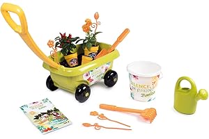 Smoby - Silence ça Pousse - Chariot Garni - Accessoires de Jardinage Inclus - Poignée Ergonomique - Dès 3 Ans - 870306