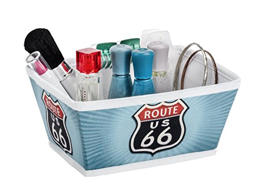 WENKO 21615100 Aufbewahrungskorb Vintage Route 66 S – Badkorb, Polypropylen, 19.5 x 9 x 15 cm - 2