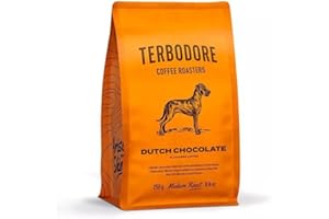 Terbodore | Dutch Chocolate Coffee Beans ​| 250g Bag | Delicious Chocolate Flavour | Subtle Chocolatey Aroma ​| Premium Grade Whole Bean ​| Mocha | Medium Roast ​| Home or Cafe​ | Mocha Coffee Beans