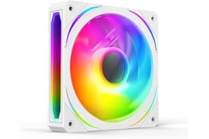 TZMRIT Prism GEN5 ARGB Fan White 120 mm, efekt RGB 5 V, 3-pinowe synchronizowane lustro PWM, odpowiednie do komputera i chłodnicy cieczy