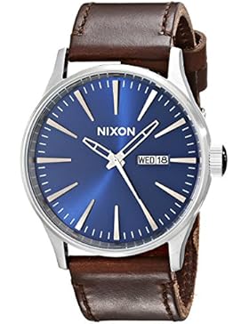 Nixon Herren-Armbanduhr XL Analog Quarz Leder A1051524-00