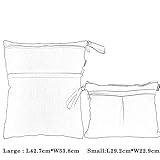 Damero 2 Stück/Set Windeltasche mit wiederverwendbarem Stoff Wasserdicht Wetbag Feuchttücher Organiser Beutel - 5