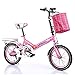 Produktbild SANLDEN Unisex Gefedertes Fahrrad 16 Zoll 20 Zoll Radnabe aus Aluminium-Legierung Student Kind Pendlerstadt Kohlenstoffreicher Stahl Fahrrad,Pink,20Inch