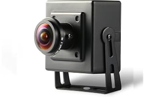 REVODATA HD 5MP fisheye POE IP-kamera, liten inomhusövervakningskamera 1,7 mm objektiv 180° betraktningsvinkel P2P fjärrvy CCTV video mini POE IP-kamera H.265 (I706-3-P-HS)