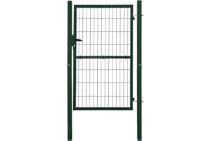 V2Aox Gartentor Tor für Gartenzaun Zaun 160 cm hoch Gartentür aus Metall für Stabmattenzaun Abschließbar inkl. Pfosten Grün