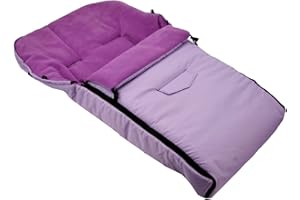 BAMBINIWELT Winterfußsack (90cm) für Jogger Buggy Schlitten FLEECE UNI (Flieder)
