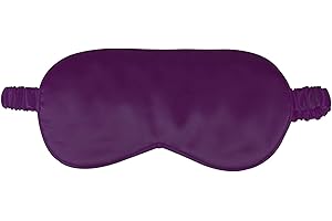 MELTU 1 Pcs Sleep Mask, Silk Eye Mask, Blindfold, Silk Sleeping Mask for Girls, Women, Men (Purple)