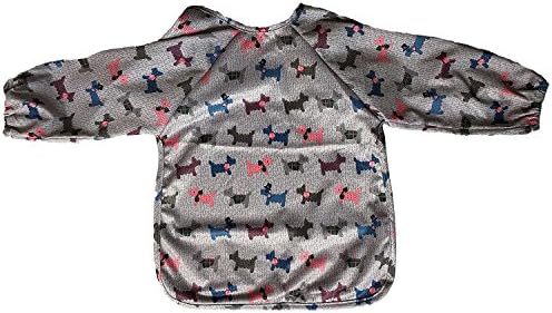 Splats Waterproof Long Sleeve Bib For Babies and Toddlers - Dogs Small (6-18 Months)