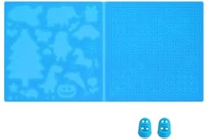 EILYGK 3D Stift Vorlagen, 3d Stifte Silikon Matte, 3D Stift Zubehör Unterlage für Kinder, Erwachsene und Anfänger für 3D Drucker Stift, Die Zeichenmatte für Einen 3D Pen Schablonen, 41.2 * 20.3*2.5cm, Blau