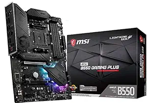 MSI MPG B550 Gaming Plus AMD AM4 DDR4 M.2 USB 3.2 Gen 2 HDMI ATX Motherboard AMD Ryzen 5000 Series Desktop Processors