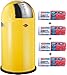 Produktbild Wesco Pushboy 50-Liter Mülleimer lemonyellow + 56 Stück optimal passende Müllbeutel