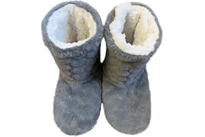 HAOZAIKEJI Hohe Hausschuhe Warm Damen Herren Hausstiefel Winter Hüttenstiefel Plüsch Hüttenschuhen Unisex Winterhausschuhe Kuschelig Wärme Pantoffeln Rutschfest Bequem Slipper Stiefel Schuhe für Drinnen Draußen