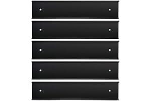 ICOMECN Name Plate Wall Or Door Holder, Office Business Door Sign Holder,-5Pack (Black, 2x10 inch)