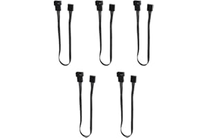 Mavis Laven 5PCS 4PIN Fan Power Extension Cable, PWM Connector Case Fan Extension Power Cable for CPU or Computer Chassis Fan