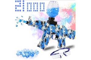 BuYou Gel Blaster Soft Bullet AKM-47 Electric with 21,000 Ammo for Teenagers and Adults Blue (Blue Camouflage) 14+