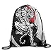 Produktbild gthytjhv Waterproof Drawstring Backpack for Men Women Gym School Travel Japanese Tiger Lightweight Unique 16.9x14.2
