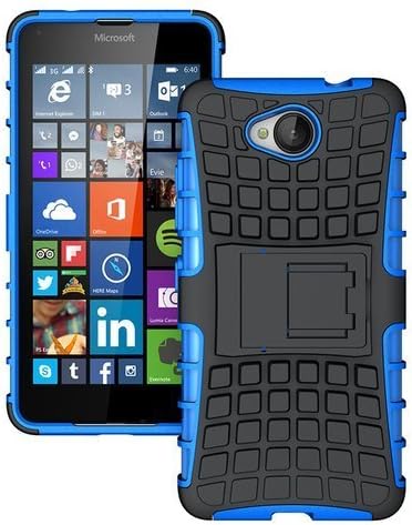 Microsoft Lumia 650 - Premium Quality Shockproof Defender Plastic Hard Back Case Cover + Free Clear Screen Protector + Polishing Cloth