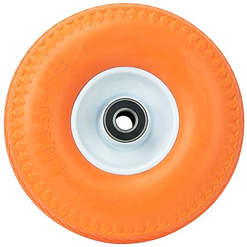 4x Gummirad PU Sackkarrenrad Reifen Vollgummi Ø 260 mm 4.10/3.50-4 Sackkarre TK04-4 - 5