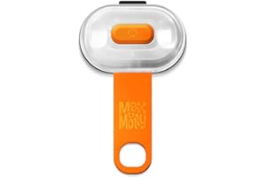 MAX & MOLLY URBAN PETS Max Molly | LED de sécurité pour Laisse, Harnais et Collier Orange très Lumineux