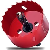 Scie cloche bimétallique 60 mm, coupe trou pour lampes de plafond, coupe de trous circulaires pour bois, plastique, cloison s