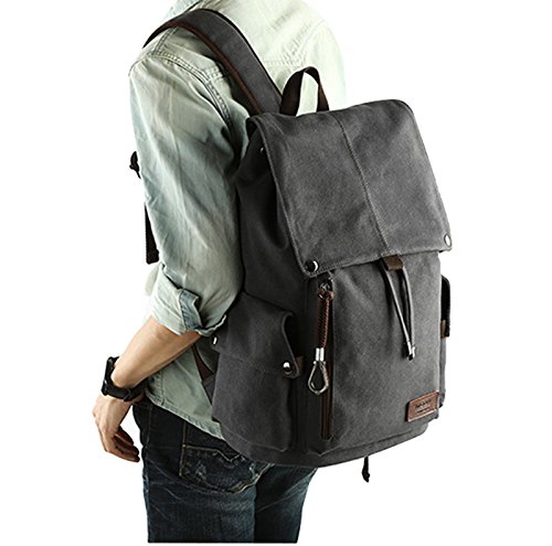LAAT Herren Männer Schultertasche Retro casual Rucksack Leinentasche Computer Tasche - 4