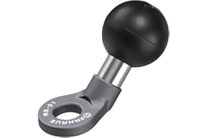 FANAUE base de montage à bille d'un pouce en alliage d'aluminium, compatible avec RAM Mounts. Convient pour une fixation sur un trou de vis de 10mm du rétroviseur.
