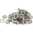 Nimida™ Grommet/Eyelet Large size 22.5 mm (14/16 inch) | Inner Dia - 11.50 mm | Nickel Colour | for Tarpaulin, Banners, Leather bags etc | Pack of 50