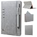 Produktbild elecfan Schutzhülle für iPad Mini 4 Leder, Multi-Winkel Schutzhülle Hülle Etui Tasche Smart Case Cover mit mit Stifthalter für Apple iPad Mini 1 / iPad Mini 2 / iPad Mini 3 / iPad Mini 4 - Grau