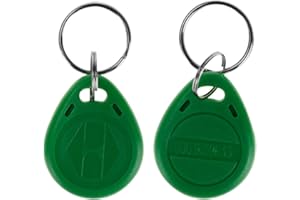 LIBO SMART HOME LIBO 125KHz Smart ID Carta Tag Chiave RFID Controllo di Accesso Carta Chiave Prossimità EM4100 TK4100 Key fobs Portachiavi NFC Token Badge Holder (100, Verde)