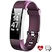 Produktbild Fitness Tracker Aneken Aktivitätstracker Smart Uhr mit Schrittzähler Herzfrequenz Pulsmesser Kalorienzähler und Schlaf-Monitor Smart Watch Wasserdicht Anrufen/SMS Benacrichtigen (Violett)