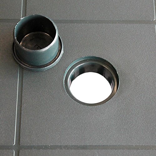 Gartentisch 165x110cm, oval, grün - Vollkunststoff / Terrassentisch Beistelltisch Campingtisch Gartenmöbel Terrassenmöbel Campingmöbel Kunststofftisch