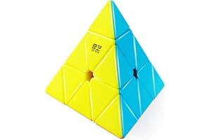 D-FantiX QYTOYS Qiming Cube de Vitesse Pyramide sans Autocollant Triangle Cube 3x3 Puzzle