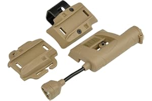 SBGJMY Tactical Military Helmet Light Charge MPLS,4 Modes Military Signal Safety Survival Flashlight,Helmet Signal Lights Illumination Tool Outdoor Hunting Tactical Accessories (Tan)