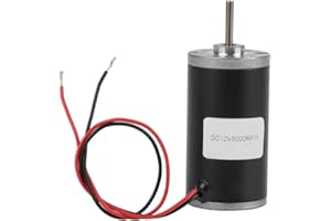 Wakects Moteur à Courant Continu Mini Moteur à Courant Continu à Aimants Permanents 31ZY Réversible CW/CCW Moteur Electrique Permanent pour Générateur DIY(12V 8000 Tour)