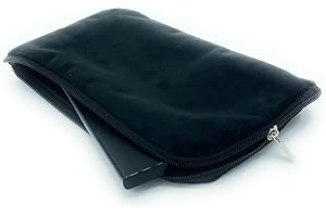 GÜTERSLOHER SHOPKEEPER Handytasche XXL mit Reissverschluss für Samsung Galaxy S23 Ultra / S24 Ultra - Handy Soft Case Schutz Hülle Etui schwarz