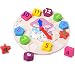 PANNIUZHE Kids Wooden Watch Puzzle Toys Cognitive Digital Clock Digital Block Numbers Shape Sorting Sorter Intelligent Toys for 2 years old