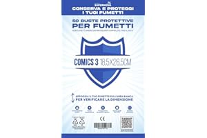 STUDIO SUPERNOVA - BUSTE PROTETTIVE studio supernova - 50 buste protettive comics 3 (18,5 x 26,5)