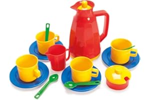 DANTOY - serwis kawowy w kartonie 17 sztuk - impreza kawowa dla dzieci - zabawka dla dzieci - dla dzieci od 2 roku życia - zabawka na kółkach - zabawka - wyprodukowano w Danii