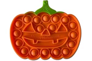 KUNSTIFY Pop Halloween Fidget Toy Giocattolo per Adulti e Bambini sensoriale Pop Halloween Decorazione Fidget Toy Set Figet Squishy Set Bubble Push Pop (Orange Zucca