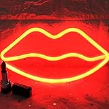  XIYUNTE Rainbow Leuchtreklamen - LED Neon Leuchten Zeichen by Batterie und USB (I-Red lip)