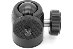 Hensych Aluminiumlegierung Mini 360 ° Drehung Schwenken Desktop Kugelkopf 1/4" 3/8" Montieren Tabelle Stativ Kugelkopf Gekröse Spiegelreflexkamera Gimbal Zubehör