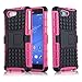 Produktbild Cadorabo Hülle für Sony Xperia Z3 COMPACT in SCHWARZ PINK - Handyhülle mit Standfunktion - Hard Case TPU Silikon Schutzhülle für Hybrid Cover im Outdoor Heavy Duty Design