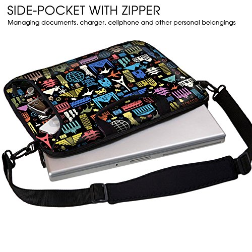 Sidorenko 17-17 3 Zoll Laptoptasche   Laptop Umh  ngetasche  Stilvolle Designer - Computer - Notebook-Schultertasche aus Neopren Schmutz- und Wasserab