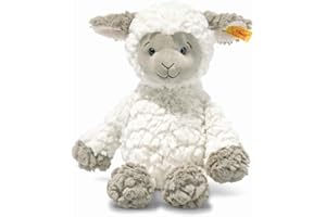 Steiff Kuscheltier Lita Lamm, Süßes Stofftier mit Kunststoffaugen, Kinder, Jungen & Mädchen, Soft Cuddly Friends, Plüschtier 30 cm, Weiß, 073427