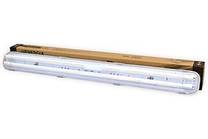 KOMBO HENERGIA - Plafoniera Stagna LED IP65 150 cm con 2 Tubi LED Inclusi, 24W Cadauno (48W), Luce Naturale 4000K, 2640 Lumen, Diffusione 120°, Antiurto e Impermeabile – Garage, Cantine, Magazzini