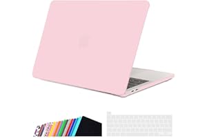 iNeseon Etui kompatybilne z MacBook Pro 13" 2016-2022 A2338 (M1 M2) A2289 A2251 A2159 A1706 A1989 A1708, Plastikowa Case i Osłona Klawiatury EU do MacBook Pro 13, Kwarc Różowy