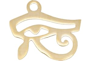 DICOSMETIC 5 pcs Acier Inoxydable Doré Égyptien Oeil D'Horus Pendentif Wedjat Oeil Pendentif Egypte Ancienne Protection Bijoux Amulette Collier pour Collier Bracelet Boucles D'Oreilles Faire