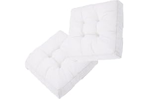 uyeoco Cojines para Sillas de Jardin, 50x50cm/45x45cm/40x40cm Cojín Asiento Comedor, for Decorativo Cocina Oficina Exterior terraza(D8,2PCS_50X50CM)