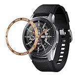 xue binghualoll Smart Watch Armband Zubehör, Uhrenarmband, Band Silikon, Armband, Strap Weave, Edelstahlband Für Samsung Galaxy Watch 46mm Ring klebstoff Abdeckung Kratzfest kristall Diamant